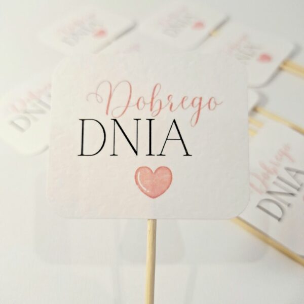 Pik - Topper - Dobrego Dnia - 8 szt. - Serce