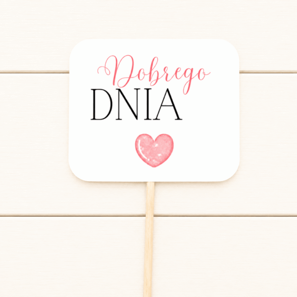 Pik - Topper - Dobrego Dnia - 8 szt. - Serce