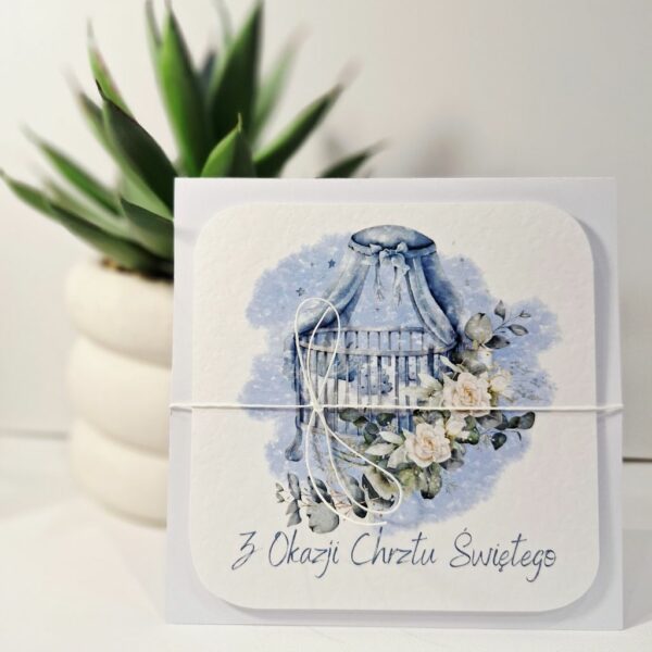 Kartka Okolicznościowa - Z Okazji Chrztu Świętego - Kołyska