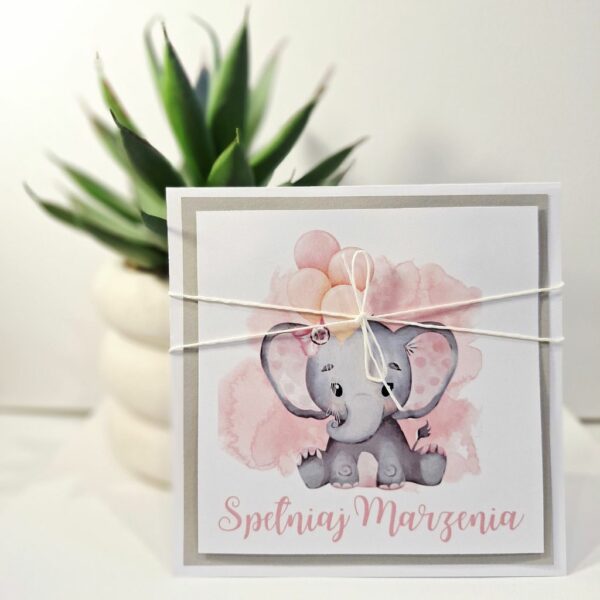 Kartka Okolicznościowa - Spełniaj Marzenia - Słoń