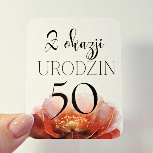 Plakietka - Z Okazji 50 Urodzin 8szt. - Mix