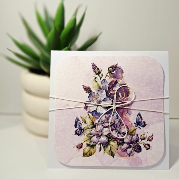 Kartka Okolicznościowa - Bez Okazji - Fioletowa