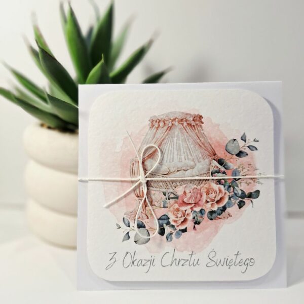 Kartka Okolicznościowa - Z Okazji Chrztu Świętego - Kołyska