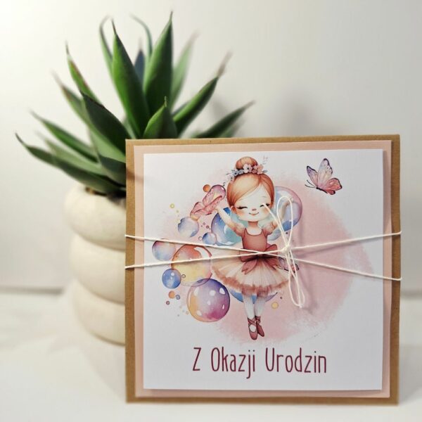 Kartka Okolicznościowa -  Z Okazji Urodzin - Baletnica