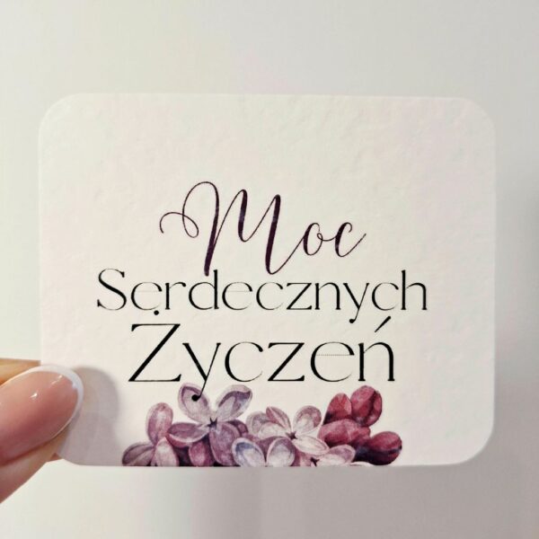 Plakietka - Moc serdecznych życzeń 8szt - bez