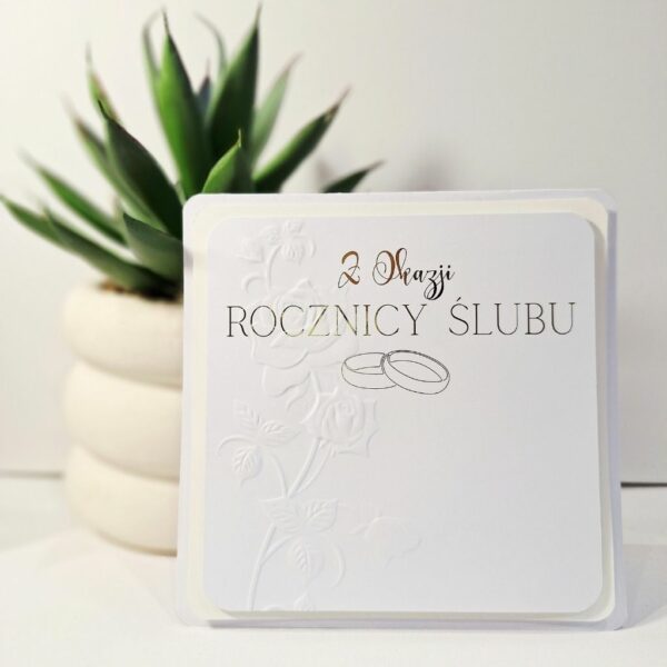 Kartka Okolicznościowa - Z Okazji Rocznicy Ślubu - Róża