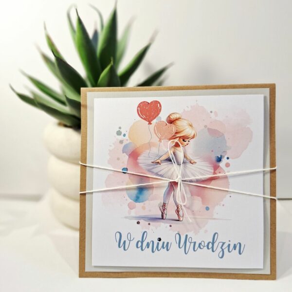 Kartka Okolicznościowa - W Dniu Urodzin - Baletnica