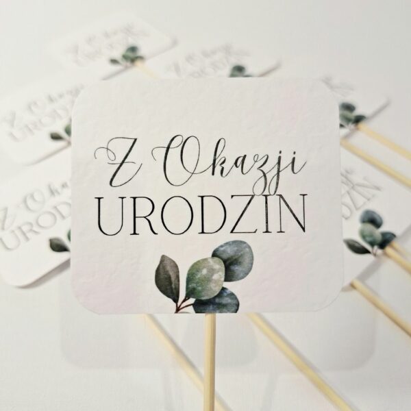 Pik - Topper - Z Okazji Urodzin - 8 szt. Eukaliptus