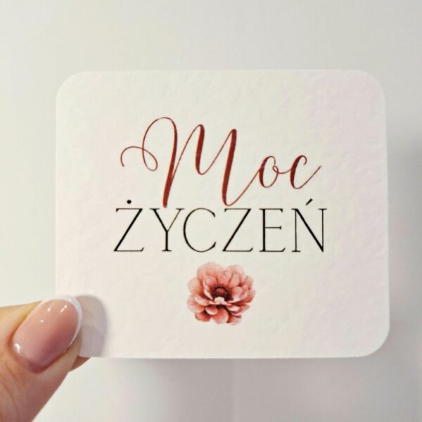 Plakietka - Moc Życzeń 8szt - kwiat