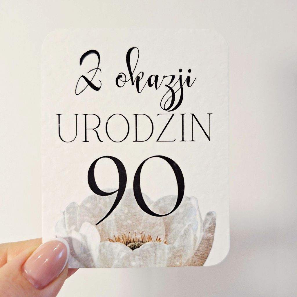 Plakietka - Z Okazji 90 Urodzin 6szt. - Mix