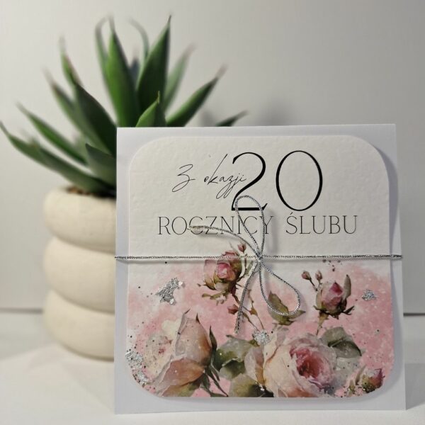 Kartka Okolicznościowa - Z Okazji 20 Rocznicy Ślubu - Srebro