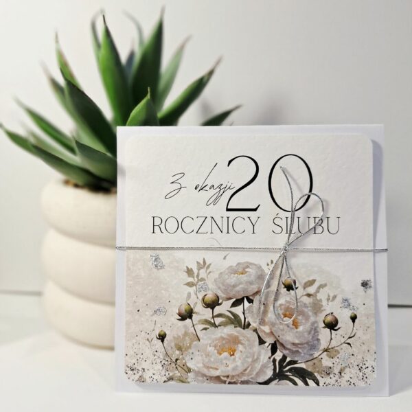 Kartka Okolicznościowa - Z Okazji 20 Rocznicy Ślubu - Srebro