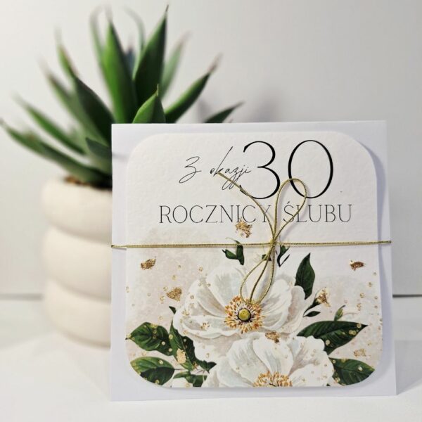 Kartka Okolicznościowa - Z Okazji 30 Rocznicy Ślubu - Złoto
