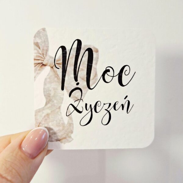 Plakietka - Moc życzeń 8szt - Wstążka