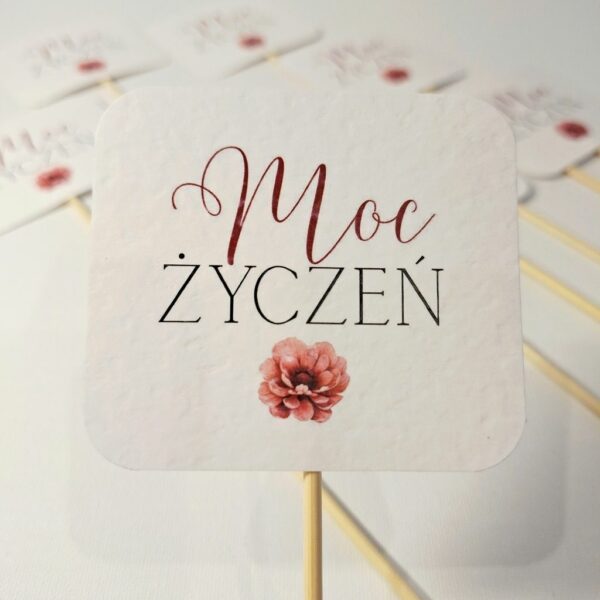 Pik - Topper - Moc Życzeń - 8 szt. - Kwiat