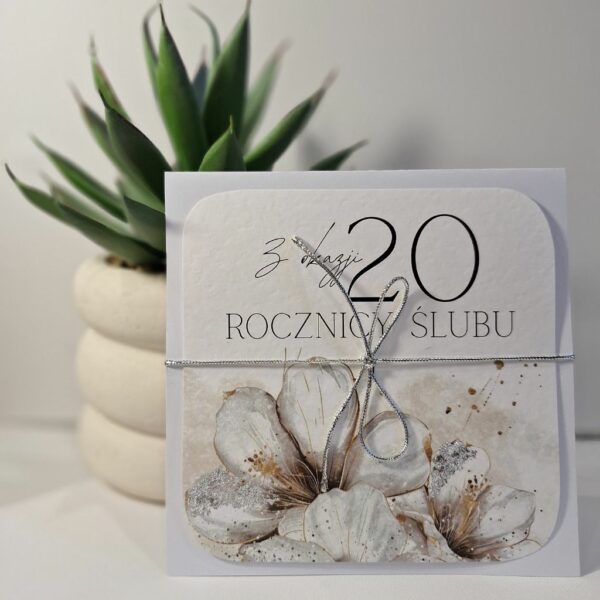 Kartka Okolicznościowa - Z Okazji 20 Rocznicy Ślubu - Srebro
