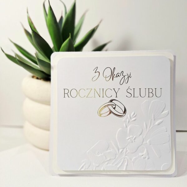Kartka Okolicznościowa - Z Okazji Rocznicy Ślubu - Miłorząb