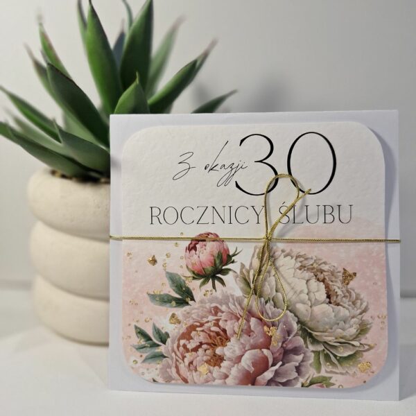 Kartka Okolicznościowa - Z Okazji 30 Rocznicy Ślubu - Złoto