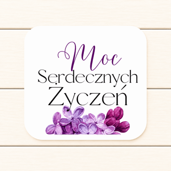 Plakietka - Moc serdecznych życzeń 8szt - bez