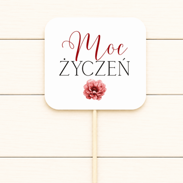 Pik - Topper - Moc Życzeń - 8 szt. - Kwiat
