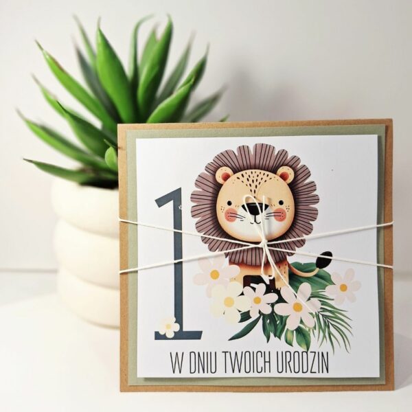 Kartka Okolicznościowa - W Dniu Twoich Urodzin - Lew