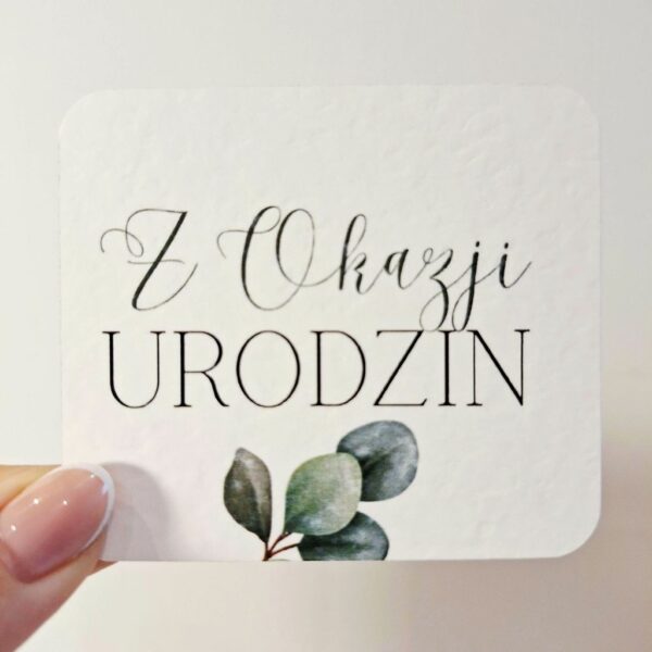 Plakietka - Z Okazji Urodzin 8szt - liść