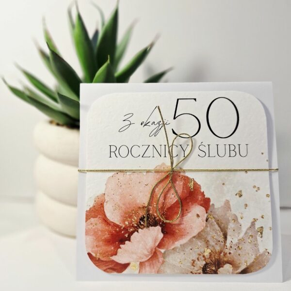 Kartka Okolicznościowa - Z Okazji 50 Rocznicy Ślubu - Złoto