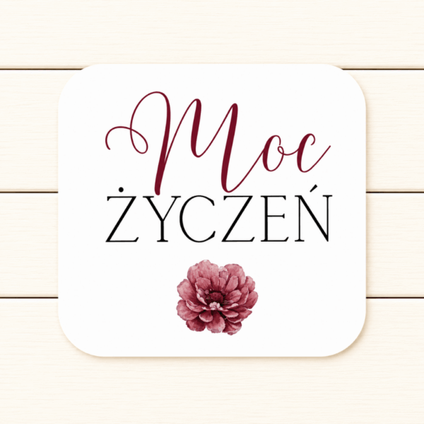 Plakietka - Moc Życzeń 8szt - kwiat