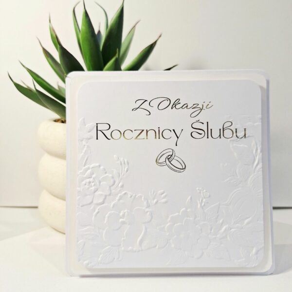 Kartka Okolicznościowa - Z Okazji Rocznicy Ślubu - Wianek
