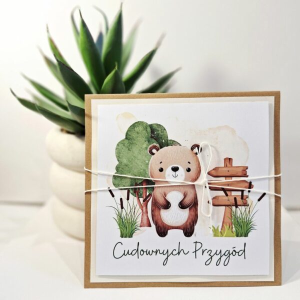 Kartka Okolicznościowa - Cudownych Przygód - Miś