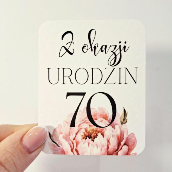 Plakietka - Z Okazji 70 Urodzin 6szt. - Mix