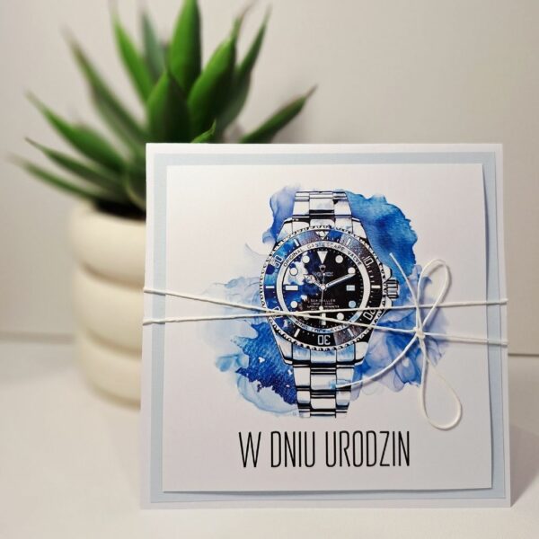 Kartka Okolicznościowa - W Dniu Urodzin - Zegarek