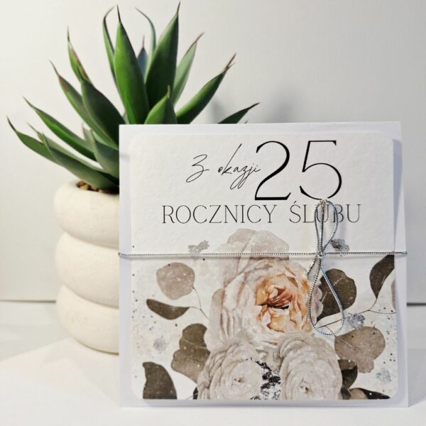 Kartka Okolicznościowa - Z Okazji 25 Rocznicy Ślubu - Srebro