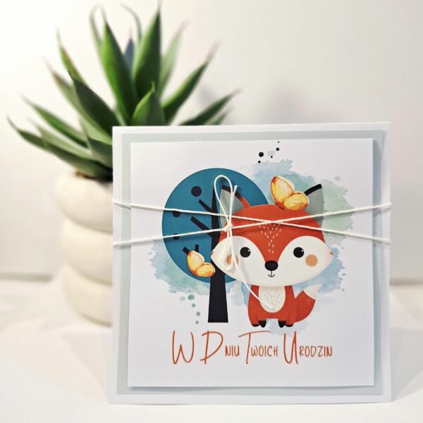 Kartka Okolicznościowa - W Dniu Twoich Urodzin - Lis