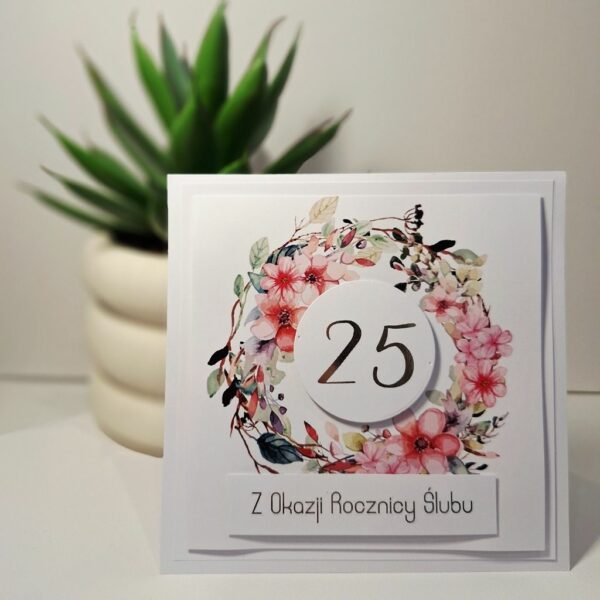 Kartka Okolicznościowa - Z Okazji 25 Rocznicy Ślubu - Jabłoń