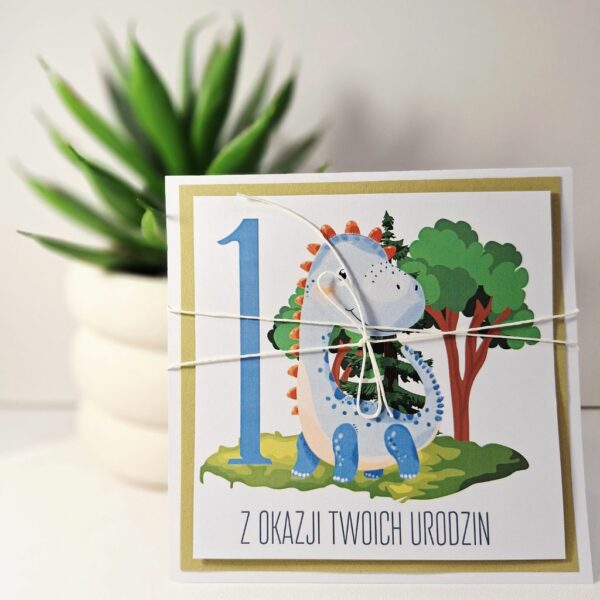 Kartka Okolicznościowa - Z Okazji Twoich 1 Urodzin - Dino