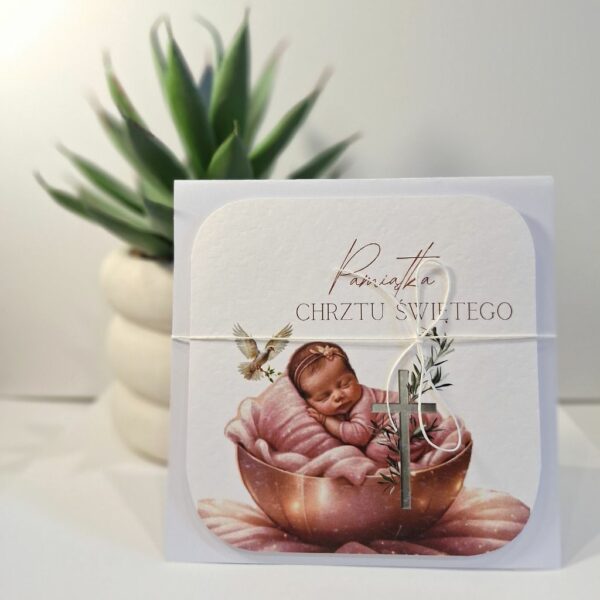 Kartka Okolicznościowa - Z Okazji Chrztu Świętego - Dziewczynka