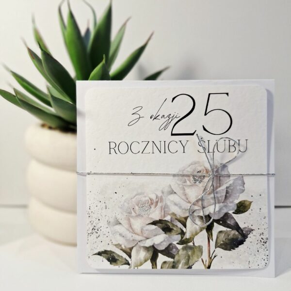 Kartka Okolicznościowa - Z Okazji 25 Rocznicy Ślubu - Srebro