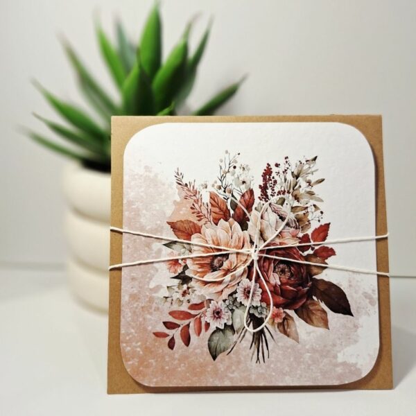 Kartka Okolicznościowa - Bez Okazji - Burgund