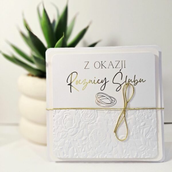 Kartka Okolicznościowa - Z Okazji Rocznicy Ślubu - Obrączki