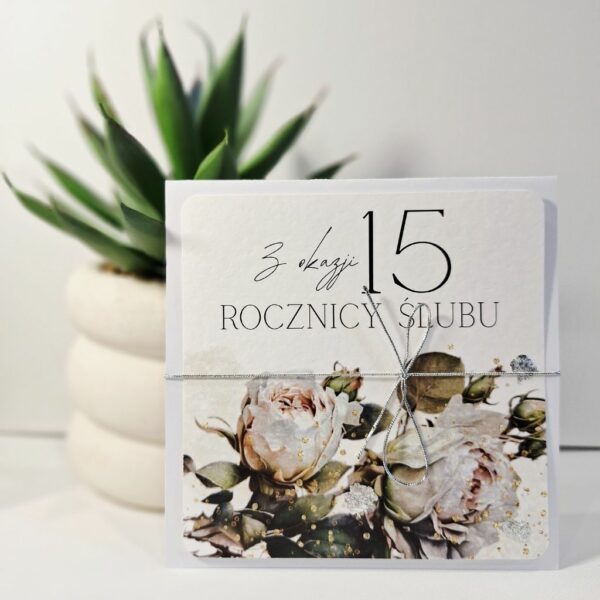 Kartka Okolicznościowa - Z Okazji 15 Rocznicy Ślubu - Srebro
