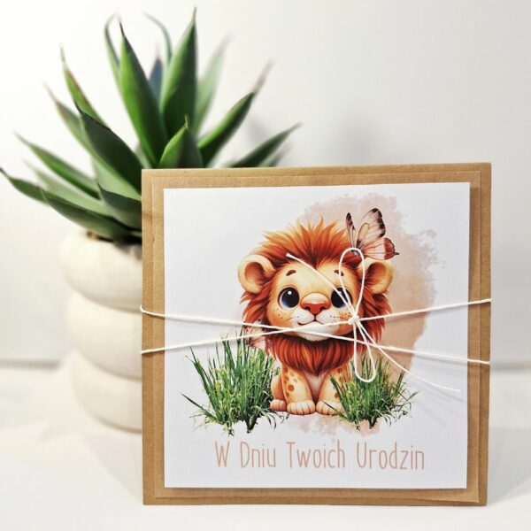 Kartka Okolicznościowa - W Dniu Twoich Urodzin - Lew