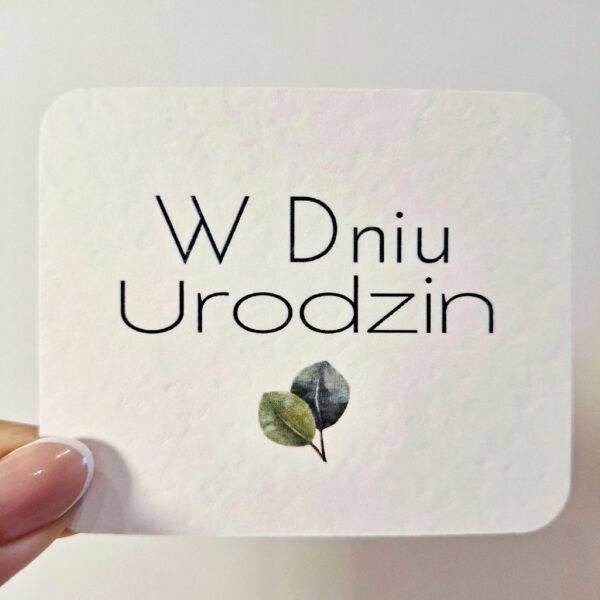 Plakietka - W Dniu Urodzin 8szt - liść