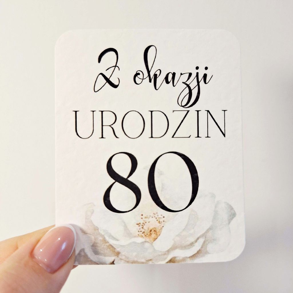 Plakietka - Z Okazji 80 Urodzin 6szt. - Mix