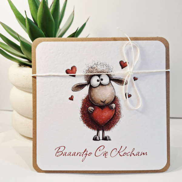 Kartka Okolicznościowa - Baaardzo Cię Kocham - Walentynki