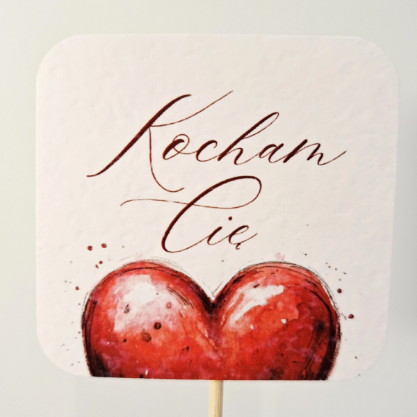 Pik - Topper - Kocham Cię - 8 szt. - Serce
