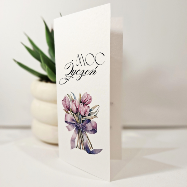 Kartka Okolicznościowa - Moc Życzeń - tulipany