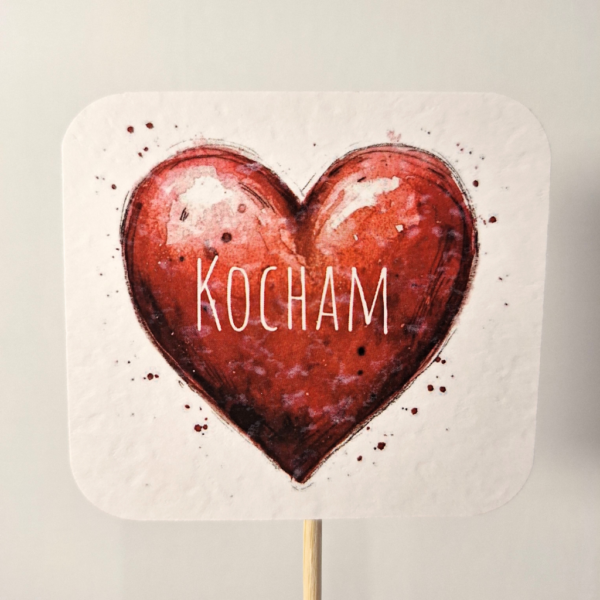 Pik - Topper - Kocham - 8 szt. - Serce