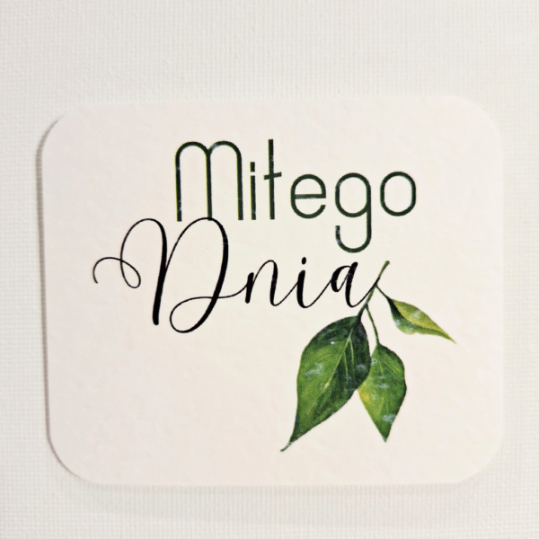 Plakietka - Miłego dnia 8szt - liść