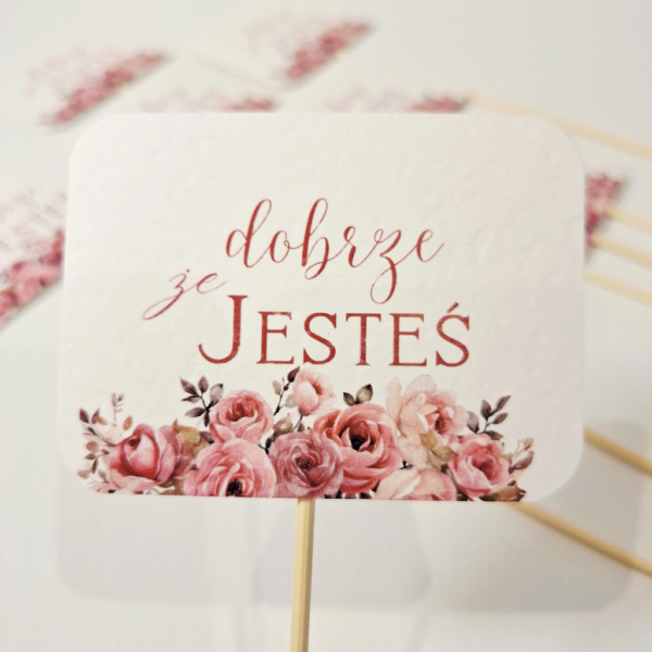 Pik - Topper - Dobrze że Jesteś - 8 szt. - róże
